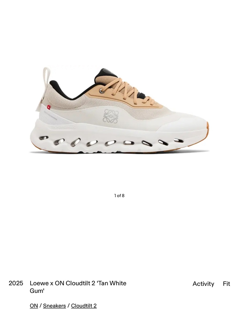 Loewe Cloudtilt 2 Sneaker — Tan, White & Gum
